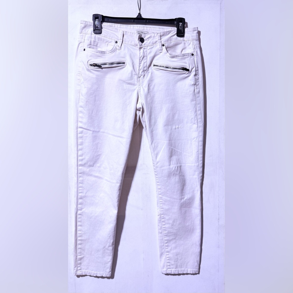 Calvin Klein Jeans White Ankle & Cropped